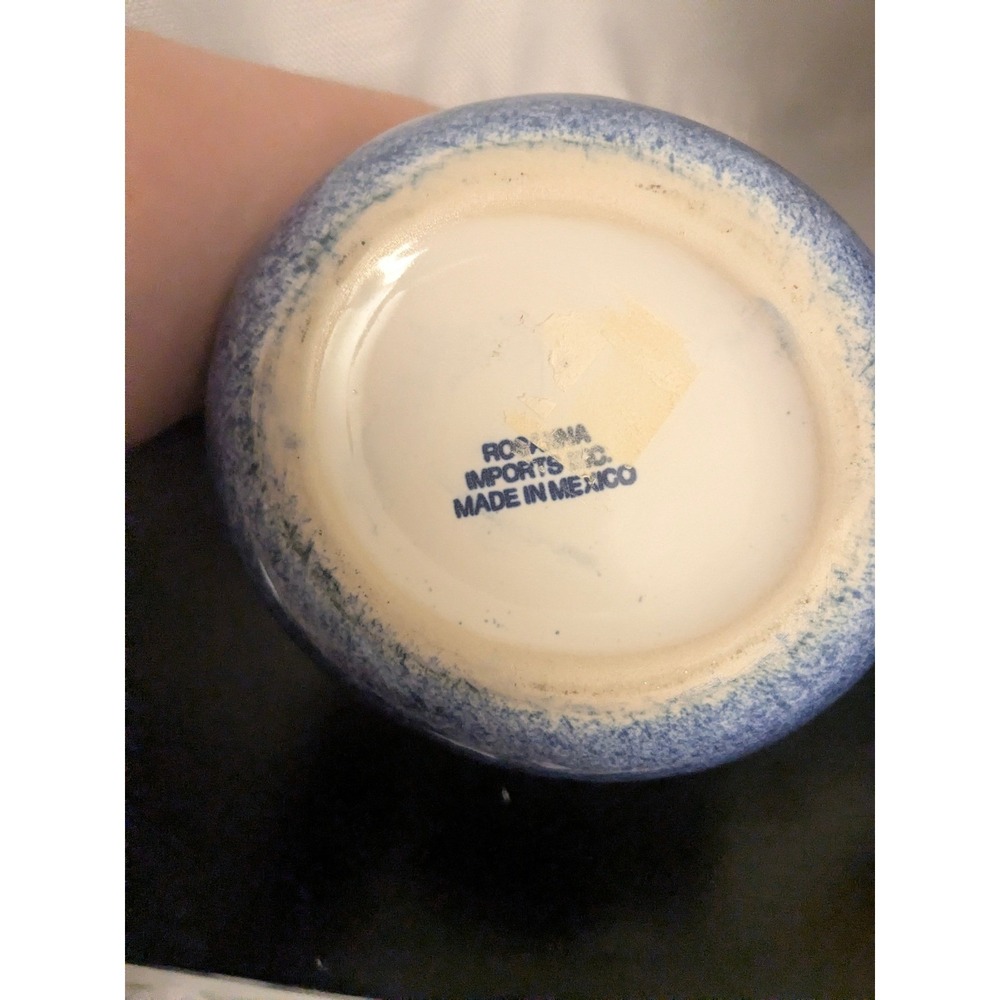 90s Celestial Blue Star Moon Pitcher Whimsigoth Pottery - Picture 4 of 5